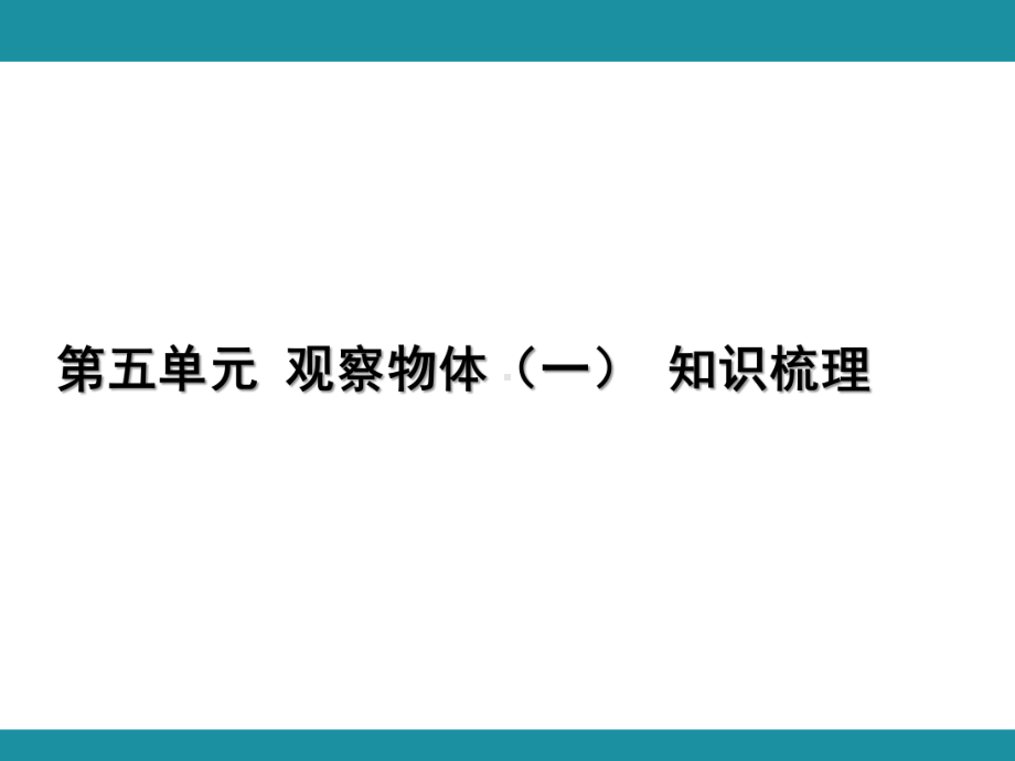 第五单元 观察物体（一） +第六单元 表内乘法（二） 知识梳理（课件）人教版数学二年级上册.pptx_第1页