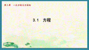 3.1 方程（课件）沪科版（2024）数学七年级上册.pptx