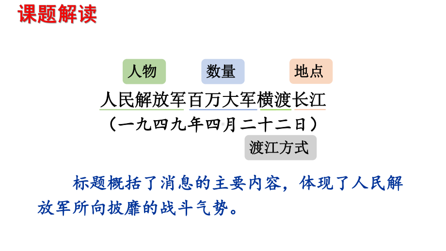 第1课《人民解放军百万大军横渡长江》课件（共21页）2023-2024学年统编版语文八年级上册.pptx_第3页