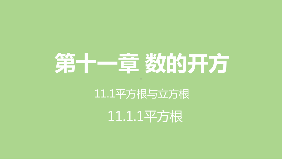 11.1.1平方根（课件）2024-2025学年度-华东师大版数学八年级上册.pptx_第1页