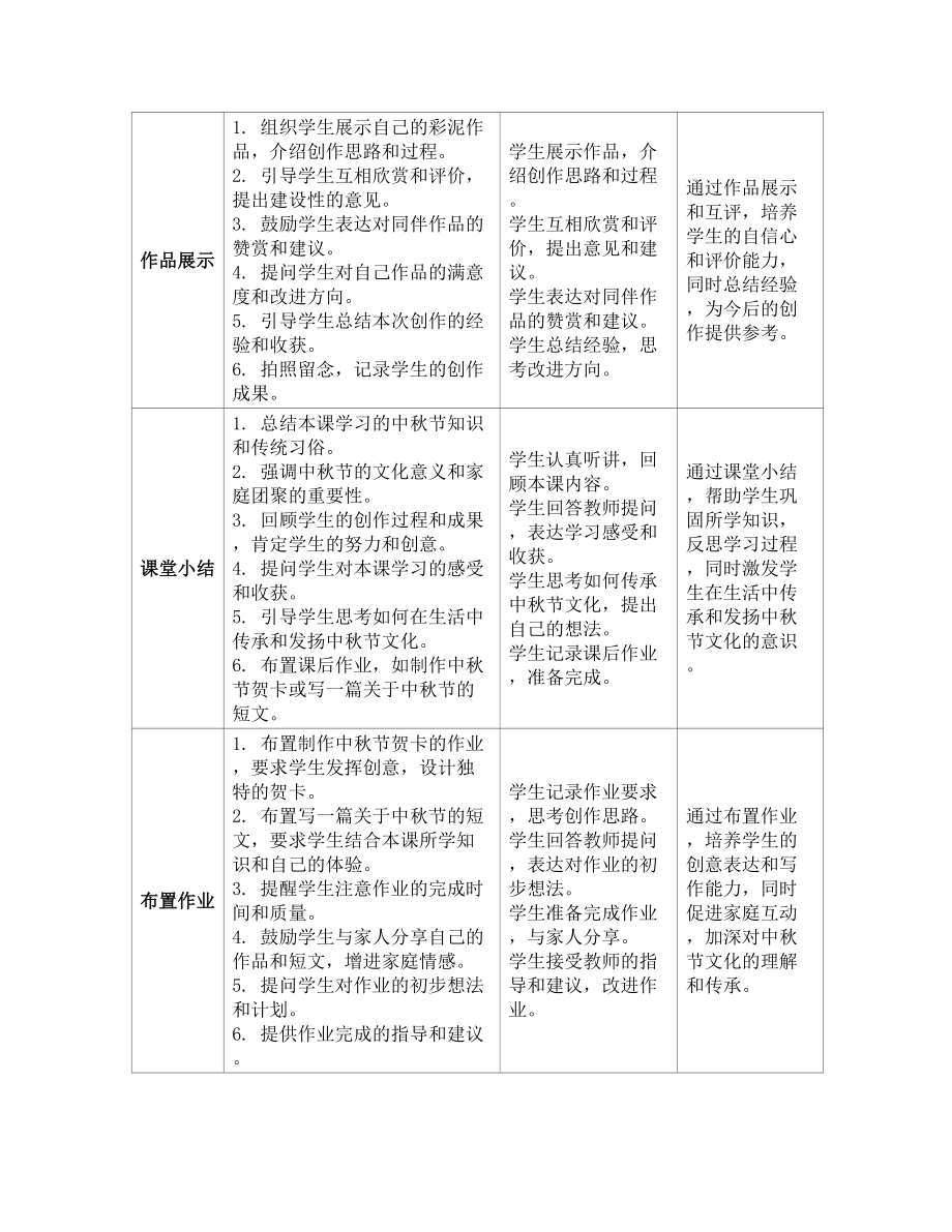 第5课 中秋月儿圆 教案（表格式）-2024新人教版一年级上册《美术》.docx_第3页