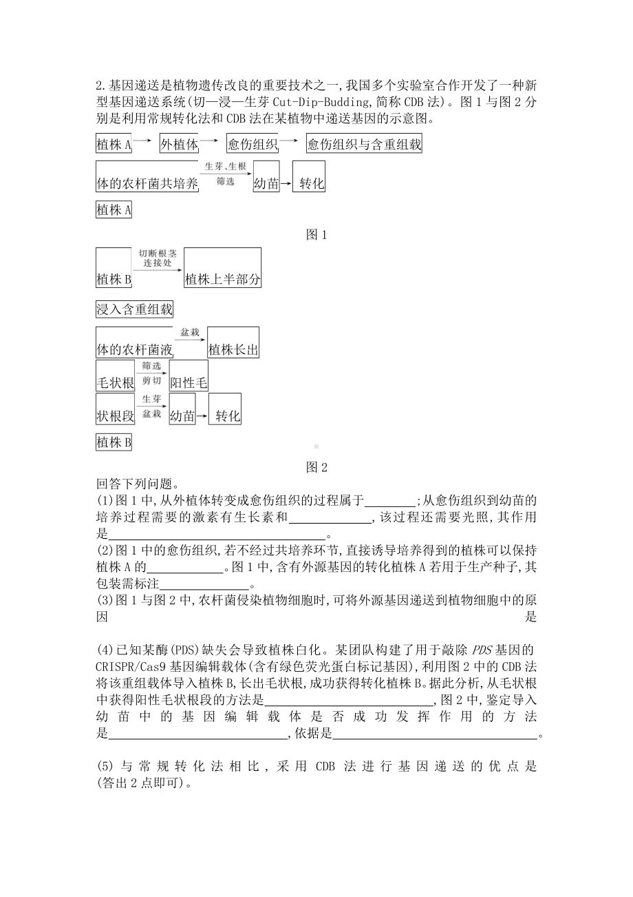 2024届北京高考生物复习基因工程练习题.docx_第3页