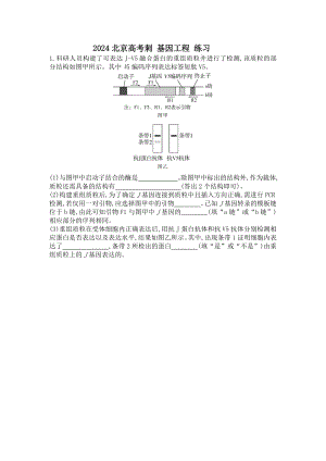 2024届北京高考生物复习基因工程练习题.docx