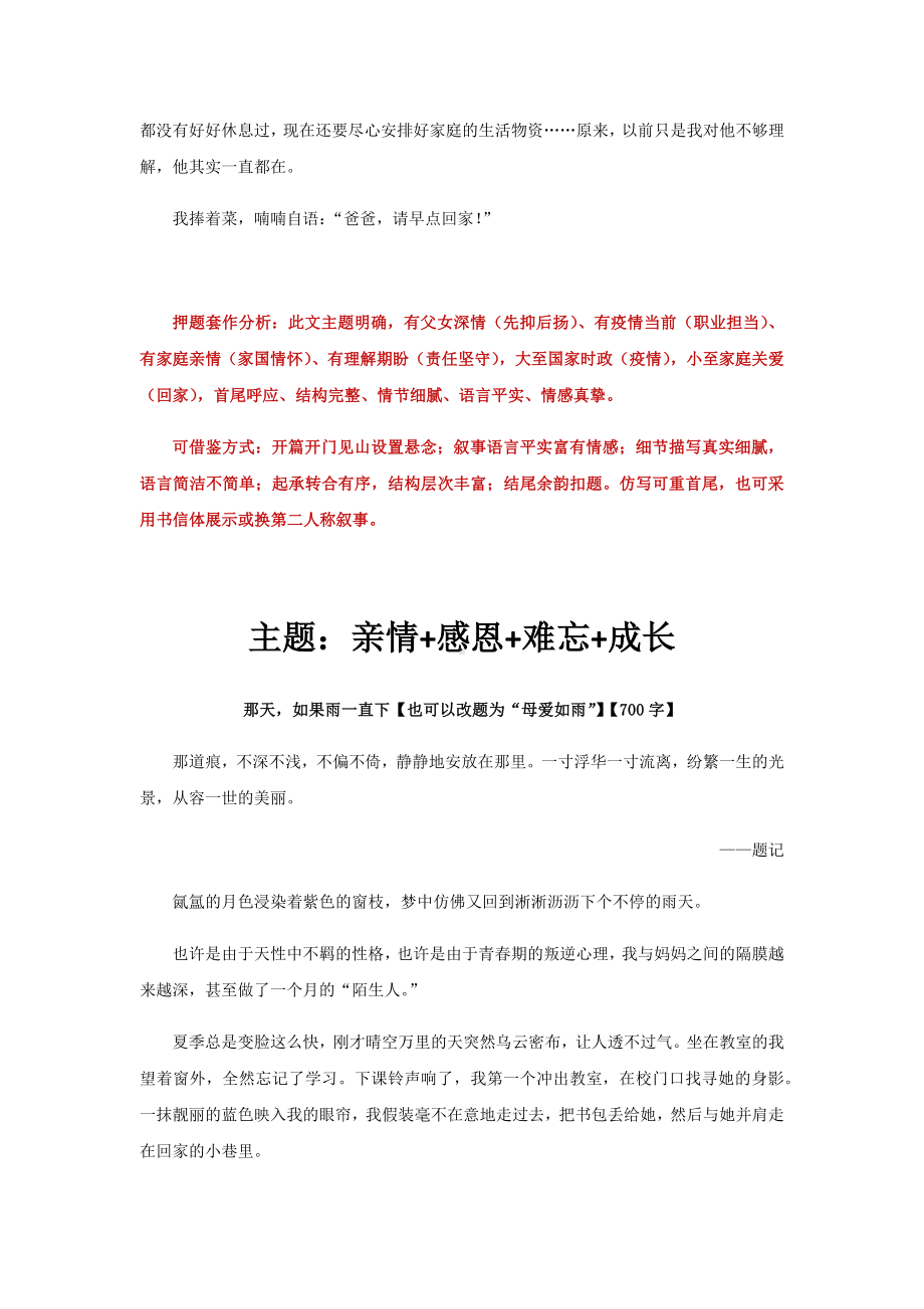 2020年海南省中考语文作文押题（各种主题）.docx_第2页