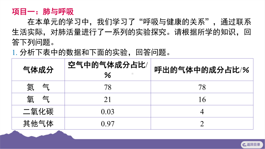 二　呼吸与消化整合过关课件-2024-2025学年度- 教科版科学四年级上册.pptx_第2页