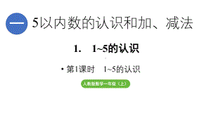 小学数学新人教版一年级上册第一单元1~5的认识第1课时《1~5的认识》教学课件（2024秋）.pptx