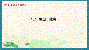 1.1 生活 观察 课件 2024-2025学年苏科版数学七年级上册.pptx