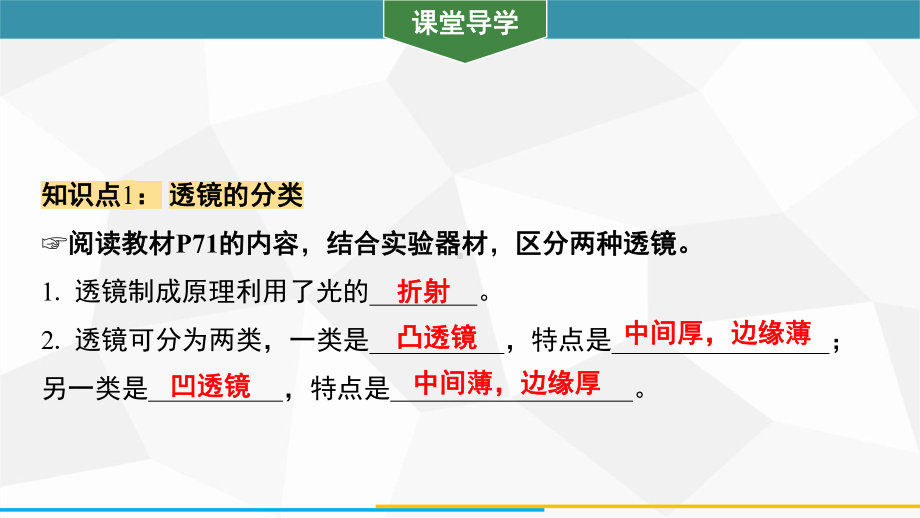 3.5.1透镜分类及作用训练课件 2024-2025-沪粤版（2024）物理八年级上册.pptx_第2页