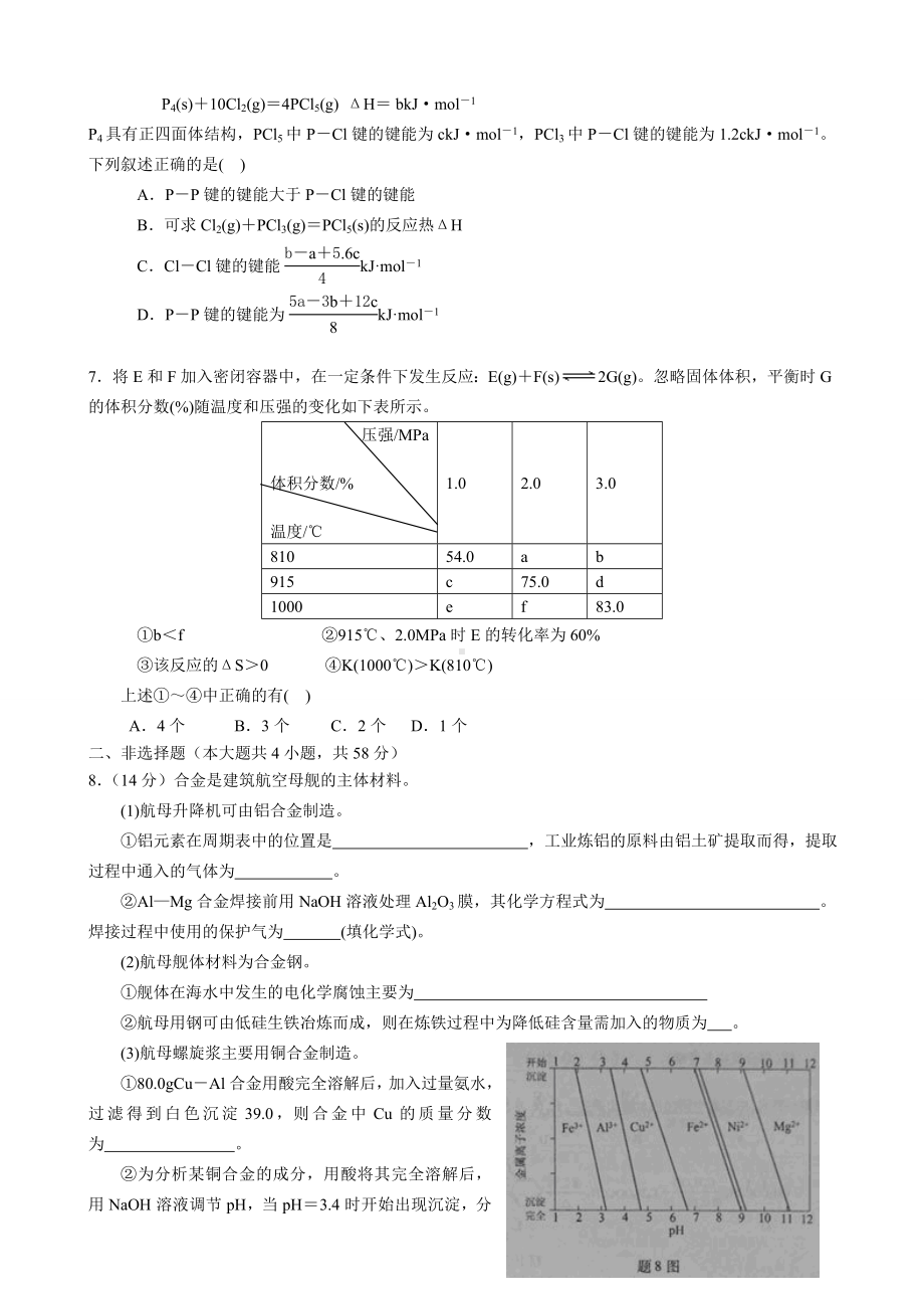 2013年重庆高考理综化学部分（w版含答案）.doc_第2页