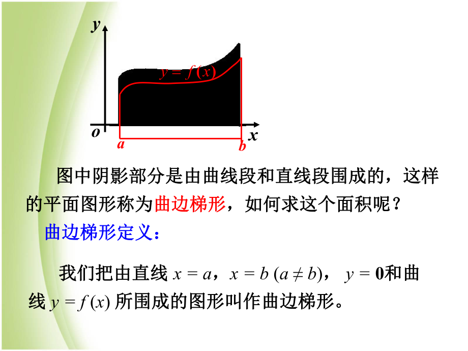 [中学联盟]陕西省汉中市陕飞二中北师大版高中数学选修2-2《411定积分的背景——面积》课件.ppt_第3页