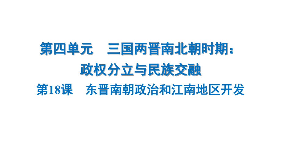 4.18　东晋南朝政治和江南地区开发 ppt课件-（2024部）统编版七年级上册《历史》.rar