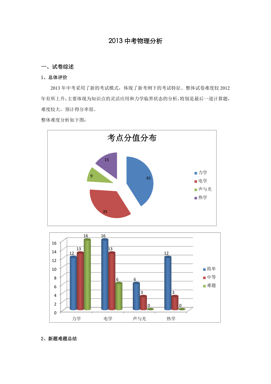 2013年北京中考物理评析.docx_第1页