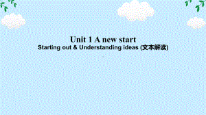 Unit 1 A new start Starting out & Understanding ideas（ppt课件）-2024新外研版七年级上册《英语》.pptx