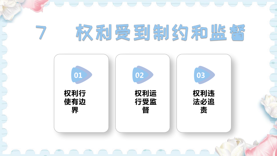 7 权利受到制约和监督（课件）道德与法治六年级上册.pptx_第1页