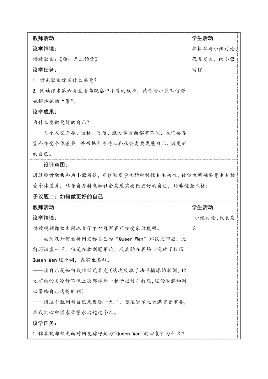 2.2 做更好的自己 教案-（2024部）新统编版七年级上册《道德与法治》.docx_第2页