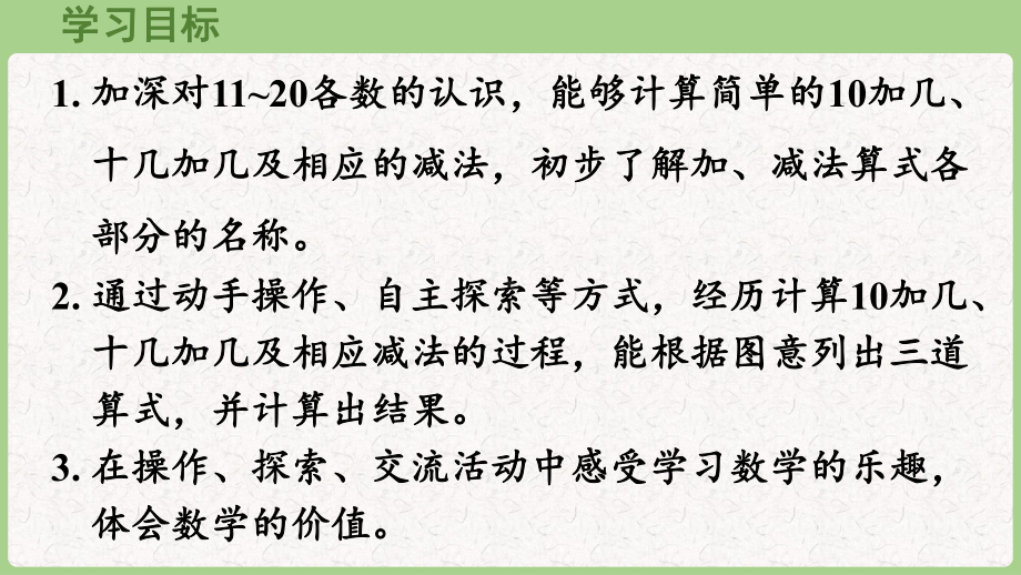 4.510加几、十几加几与相应的减法（课件）2024-2025 人教版（2024）数学一年级上册.pptx_第2页