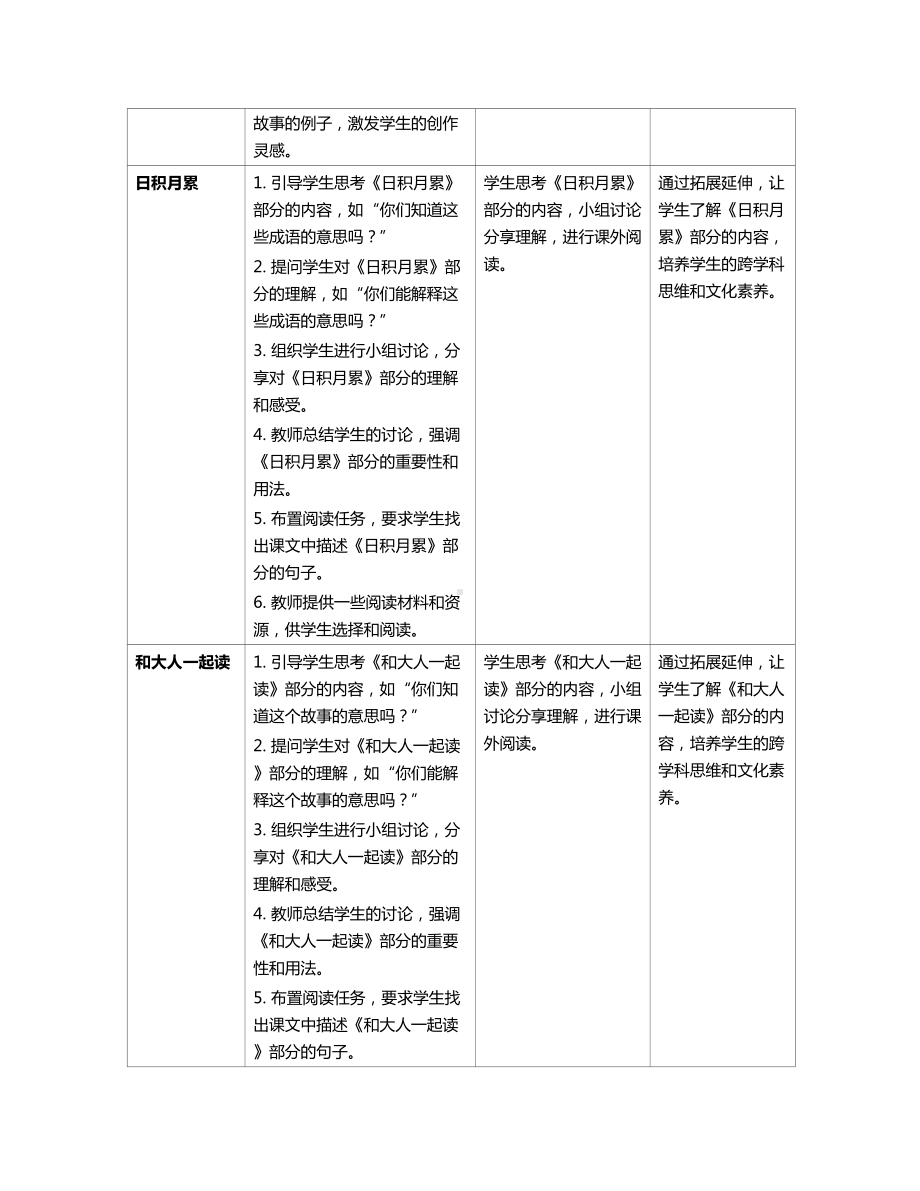 [核心素养]语文园地七 教案(表格式)-（2024新部编）统编版一年级上册《语文》.docx_第3页