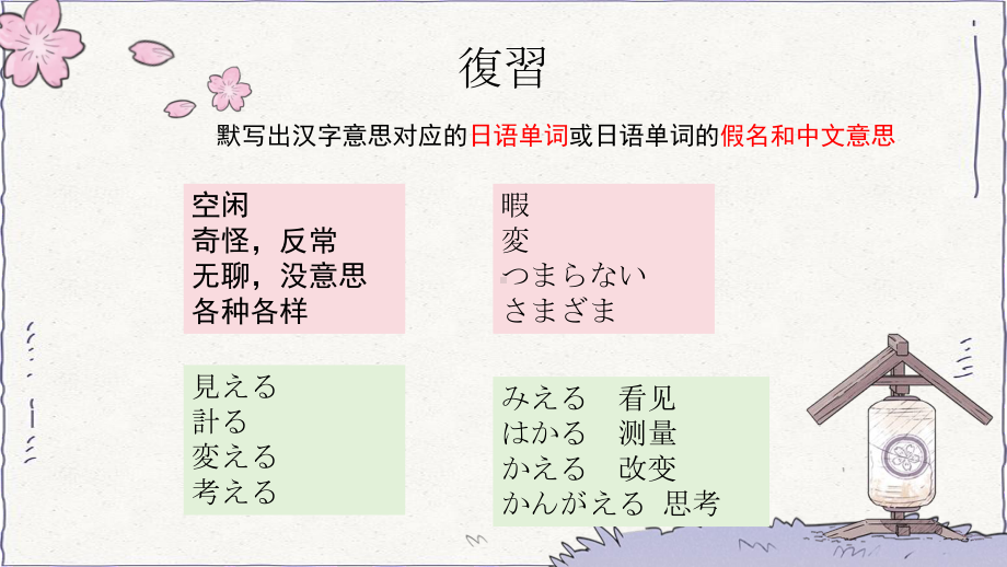 第九课 单词（ppt课件）-2024新人教版《初中日语》必修第二册.pptx_第2页