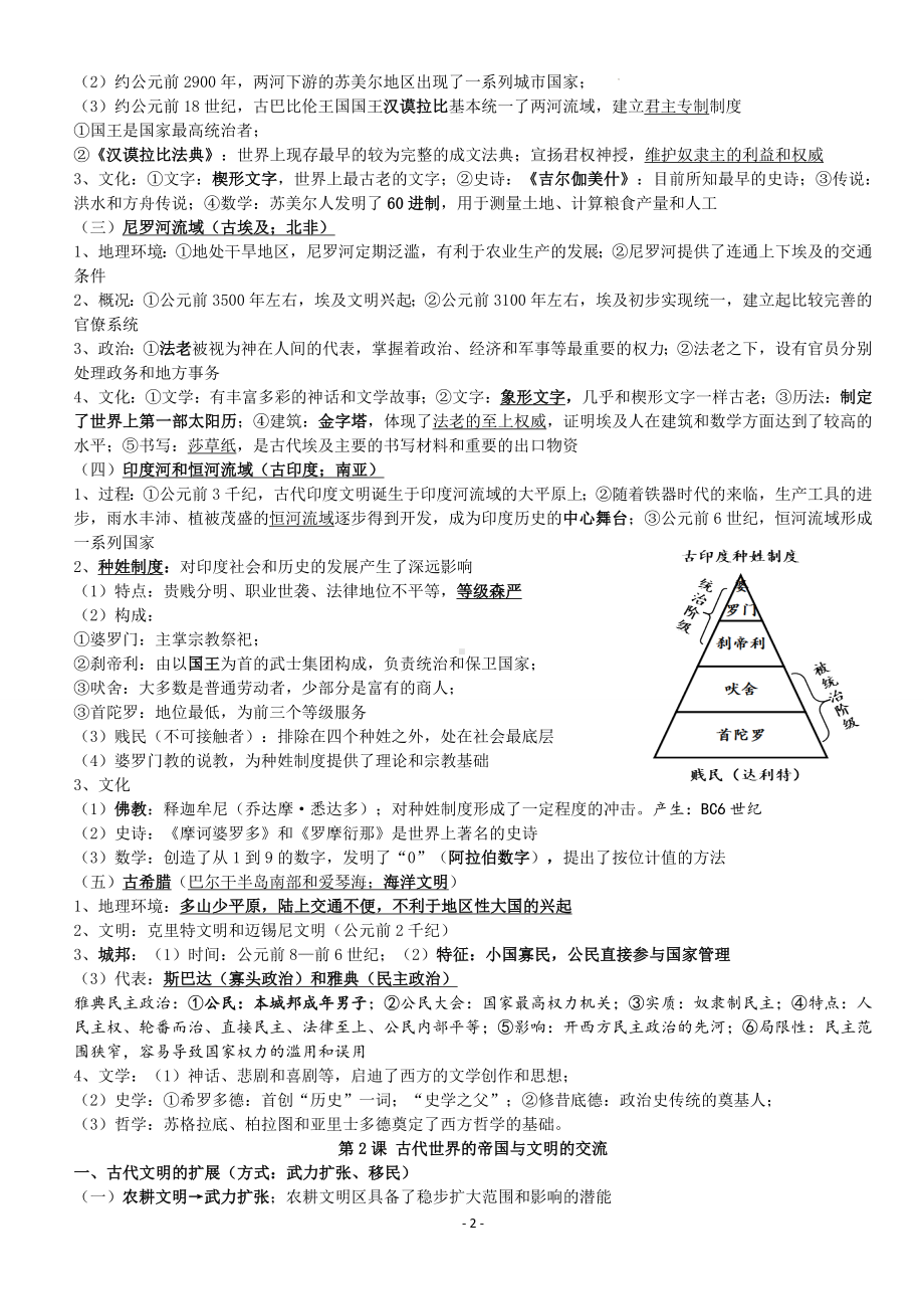 统编版（2019）高中历史必修中外历史纲要（下）必背知识点考点复习提纲.docx_第3页