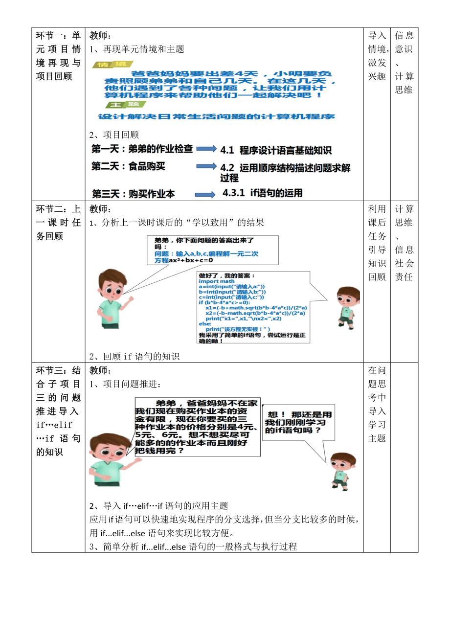 4.3.2 if....elif.....else语句的应用（教学设计）-2025新粤教版《高中信息技术》必修第一册.docx_第3页