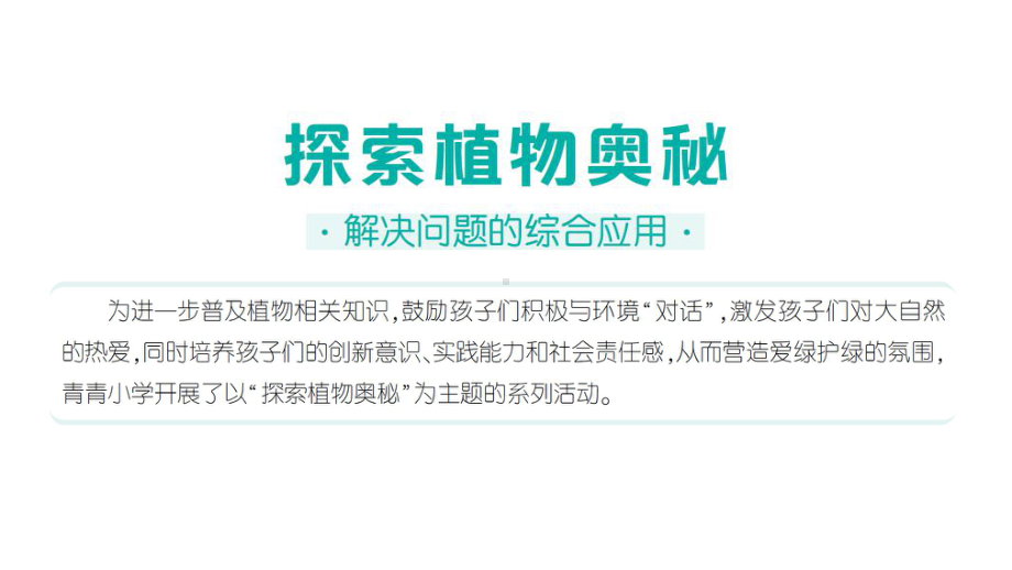 小学数学新人教版一年级下册第七单元阶段主题活动十四 探索植物奥秘作业课件2025春.pptx_第1页