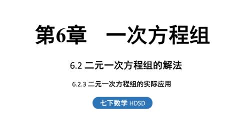 6.2.3 二元一次方程组的实际应用 课件 2024-2025学年华东师大版数学七年级下册.ppt