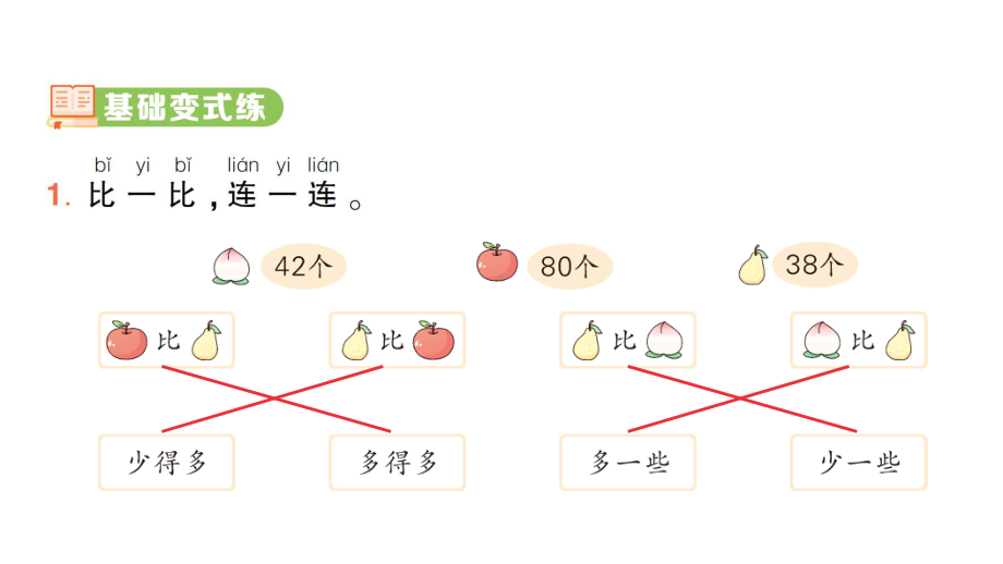 小学数学新人教版一年级下册第三单元第6课时 比较大小(2)作业课件（2025春）.pptx_第2页