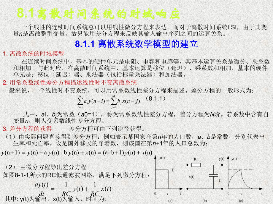 《信号、系统分析与控制》课件第8章离散系统的时域和频域分析.ppt_第2页