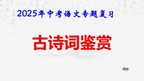 2025年中考语文专题复习：古诗词鉴赏 课件.pptx