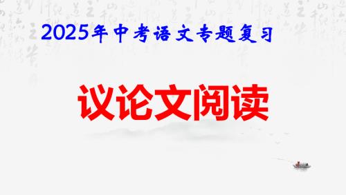 2025年中考语文专题复习：议论文阅读 课件.pptx