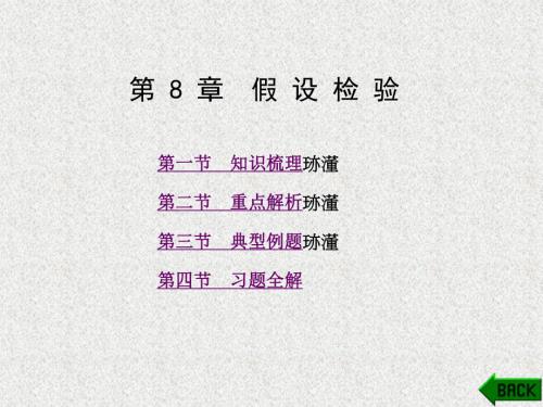 《概率论与数理统计学习指导及习题解析》课件第8章.ppt