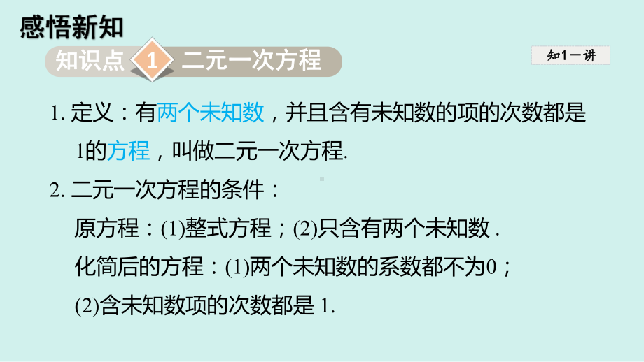 6.1 二元一次方程组和它的解（课件）2024-2025学年度华东师大版数学七年级下册.pptx_第2页