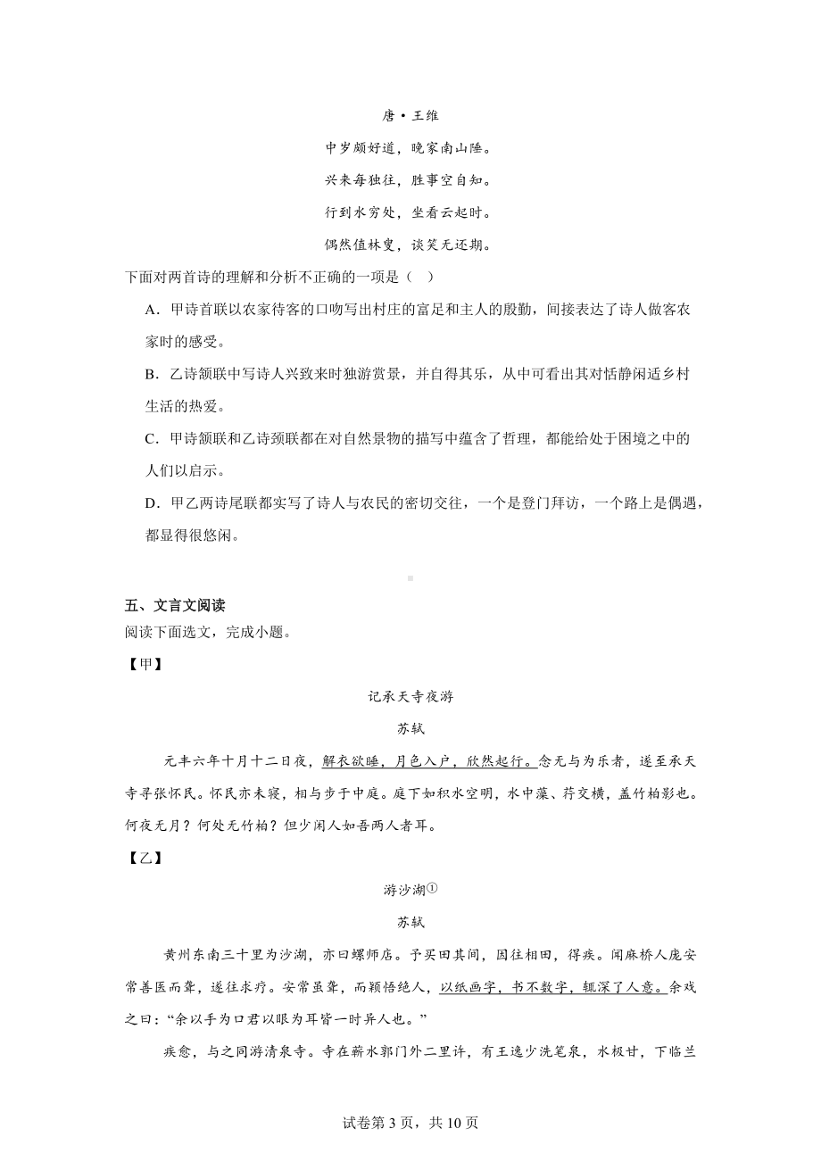 2024年辽宁省本溪市中考模拟语文试题.docx_第3页