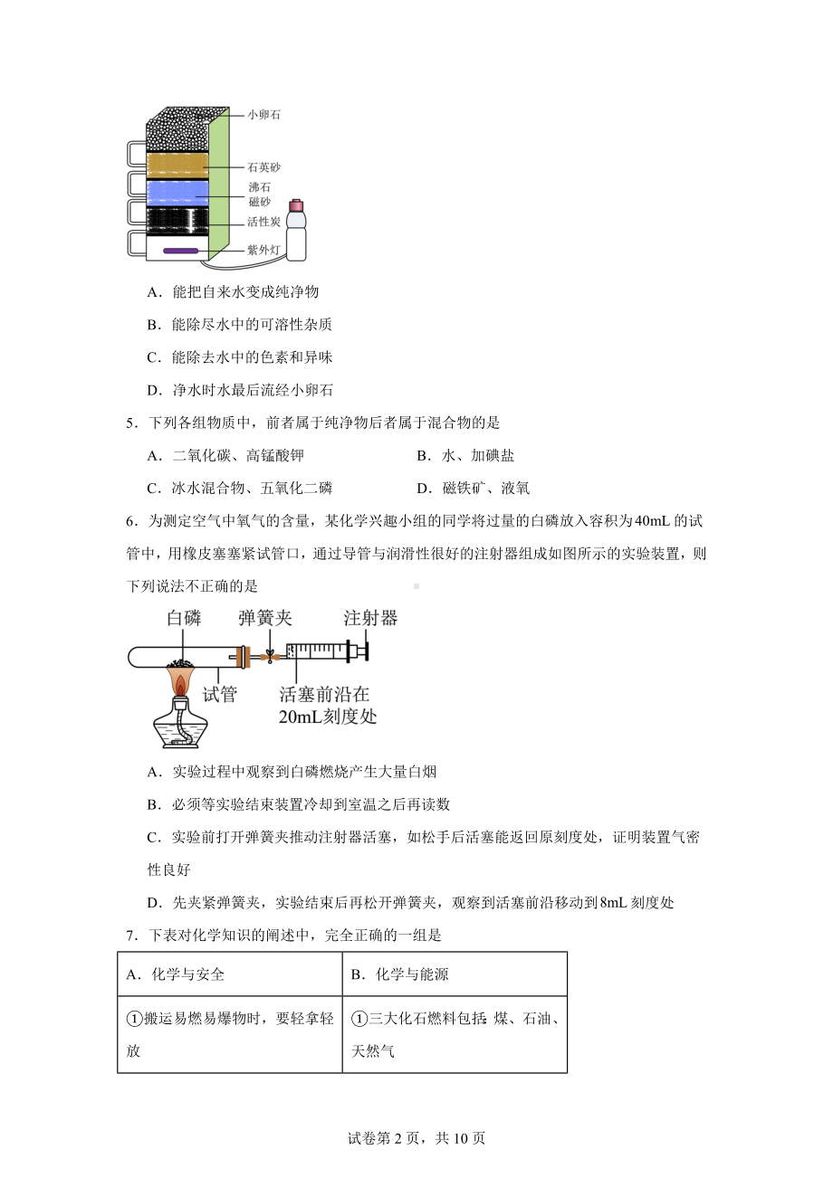 2024年山东省滨州市惠民县二模化学试题.docx_第2页