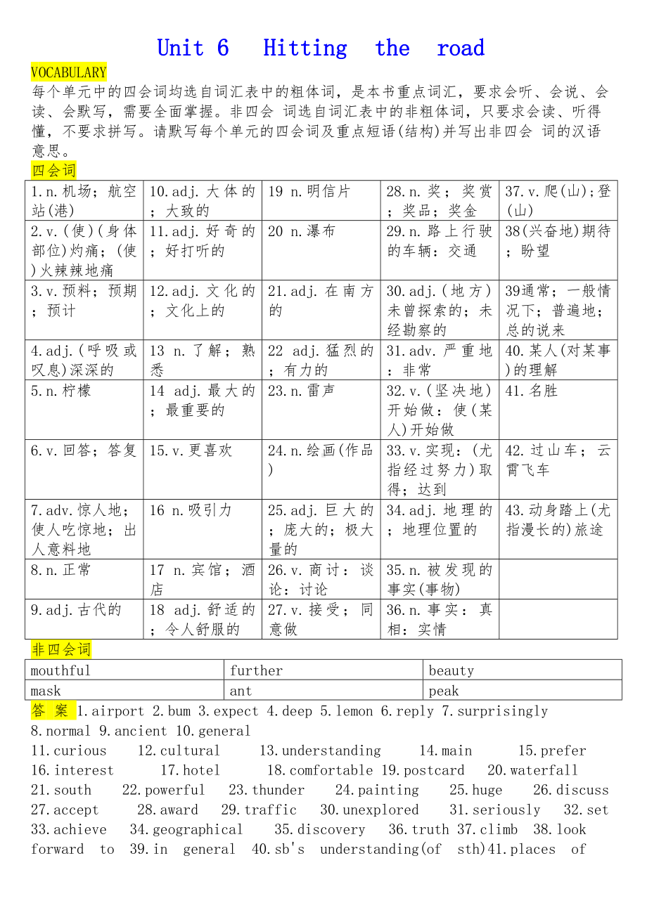 2025新外研版七年级下册《英语》Unit 6 知识点句型语法总结 .docx_第1页