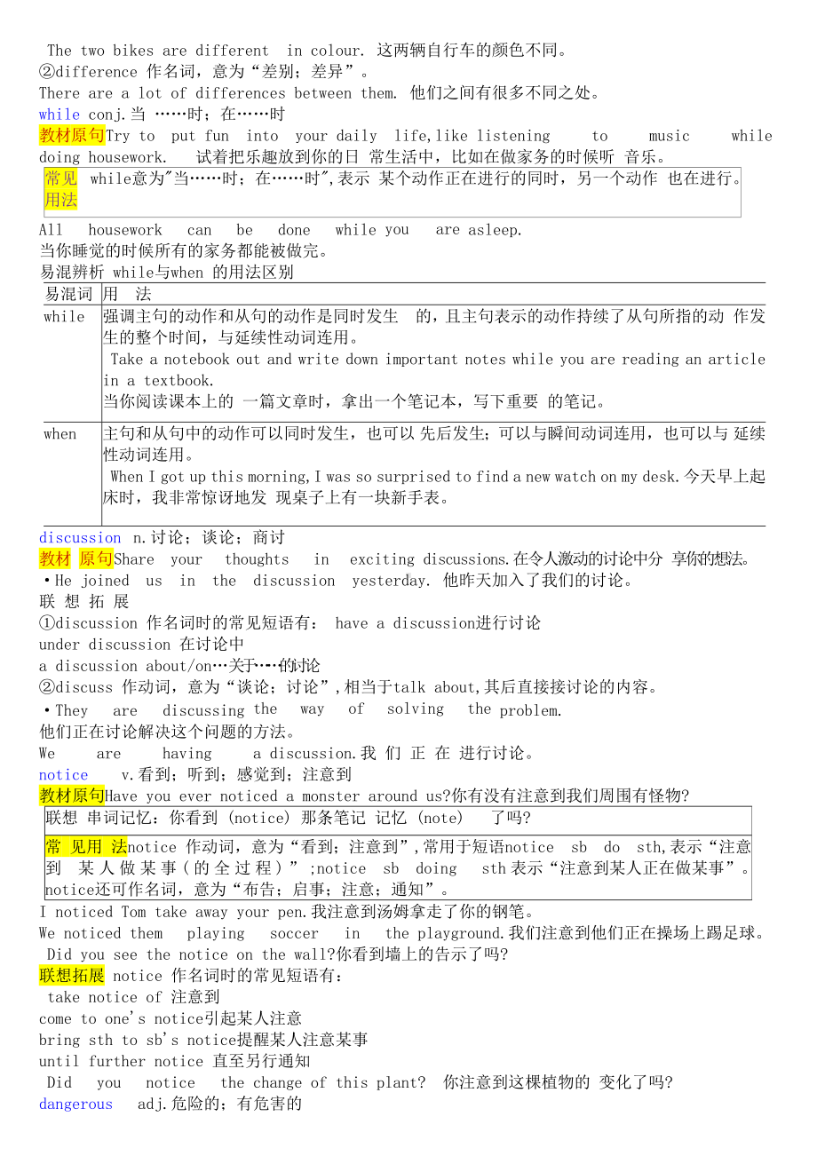 2025新外研版七年级下册《英语》Unit 4 知识点句型语法总结.docx_第3页